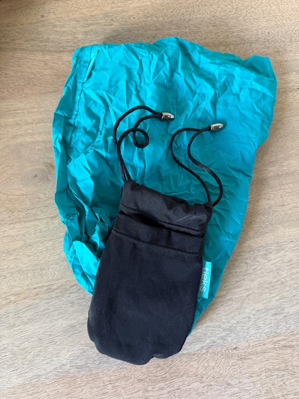 NEW! Tieks Drawstring Reusable Shoe Pouch with Teal Dust Bag